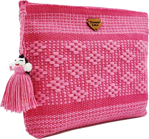 Miniatura 10 de Bolsas de maquillaje, Cosmetiquera Artesanal de Telar. Souvenir & Regalo Mexicano. Regalo Oaxaca. Bolsas hechas a mano de Oaxaca México.