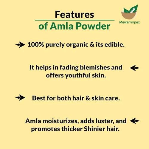 Miniatura 2 de Amla en polvo orgánico para piel y cabello (14.11 oz), polvo natural, hidrata y nutre el cabello y la piel, sin productos químicos, sin