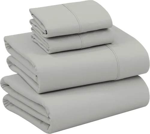 Miniatura 12 de RUVANTI Juego de sábanas divididas tamaño King de 100 % algodón para cama ajustable, 5 piezas, ropa de cama de tejido de percal suave y Guisante