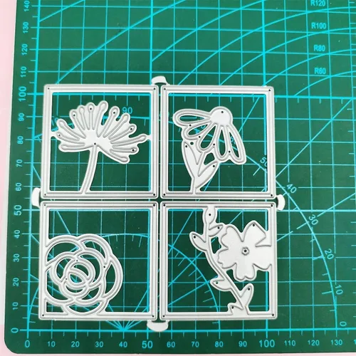 Miniatura 7 de Troqueles para álbumes de recortes, marco de tiras de corte de metal para hacer tarjetas, plantilla de perforación de manualidades de papel, Flores