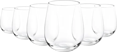 Miniatura 7 de KX-WARE Copas de vino acrílicas irrompibles de 18 onzas sin tallo, juego de 4 unidades transparentes