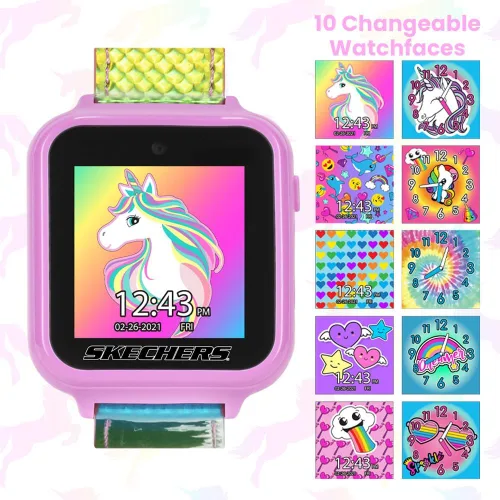 Miniatura 5 de Accutime Skechers Kids - Reloj inteligente con pantalla táctil de aprendizaje educativo para niñas, niños, niños pequeños, cámara para selfies