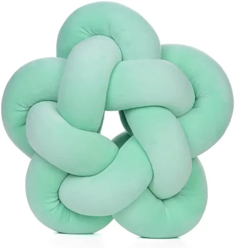 Miniatura 17 de chislim Bolas de almohada, almohada redonda con nudo hecho a mano, almohadas redondas de felpa decorativas para el hogar, para sofá, dormitorio