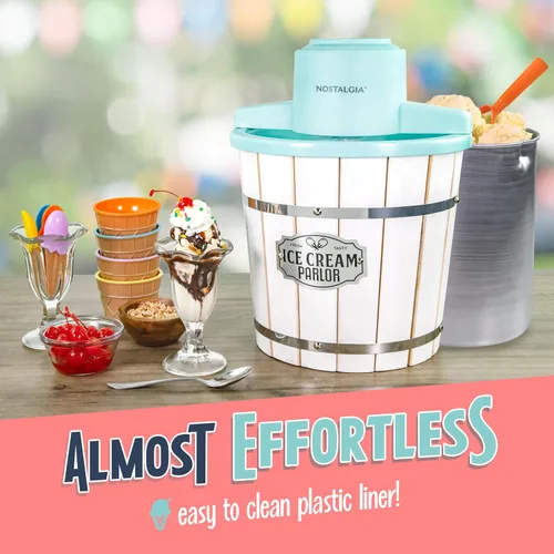 Miniatura 7 de Nostalgia Máquina Eléctrica de Helados – Estilo Salón, Máquina de Helado Suave a la Antigua Hace Yogur Congelado o Gelato en Minutos - Divertido