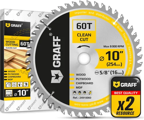 Miniatura 16 de GRAFF Hoja de sierra circular de 4-1/2 pulgadas, hoja de sierra para amoladora de 24 dientes para madera, madera contrachapada, paneles de yeso