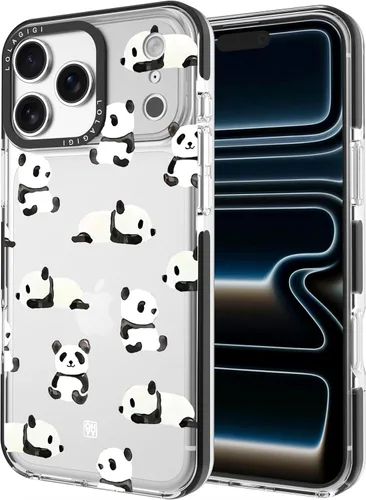 Miniatura 25 de Funda para iPhone 15 Pro Max para Mujeres, Transparente Lindo Panda Dibujos Animados Arte Animal Estampado Diseño Femenino Kawaii Estético
