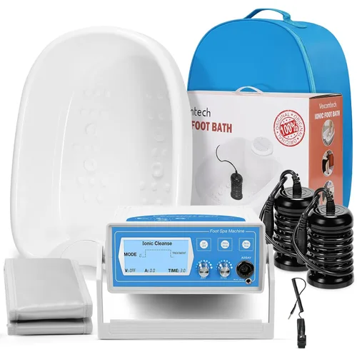 Miniatura 9 de veicomtech Máquina de desintoxicación de baño de pies iónico mejorada, máquina de desintoxicación de pies 3 en 1, spa iónico de pies con cinturón