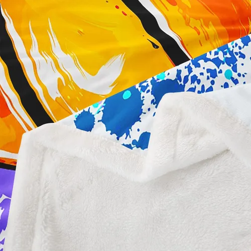 Miniatura 4 de Manta de baloncesto con teñido anudado de acuarela, ligera, súper suave y acogedora manta de microfibra con graffiti hip hop para sofá, dormitorio