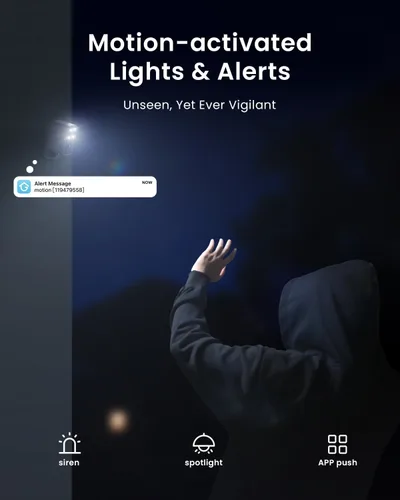 Miniatura 4 de ieGeek Cámaras de seguridad inalámbricas para exteriores con panorámica rotativa de 180°, cámaras de seguridad para el hogar, cámara WiFi 2.4G