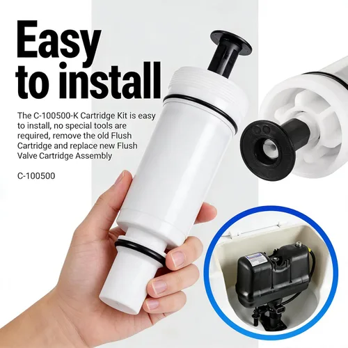 Miniatura 2 de C-100500-K C-100500-Kit Kit Kit de Cartucho de Repuesto para Válvula de Descarga Compatible con Cartucho M-101526-f3 503 504, blanco, 1 paquete