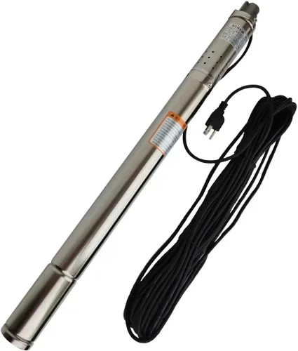 Miniatura 4 de Bomba sumergible de pozo profundo de 1/2HP 110V Pozo φ>2.087 in Flujo máximo 4.4GPM Altura máxima 180FT 2 pulgadas Acero inoxidable sumergible Bomba