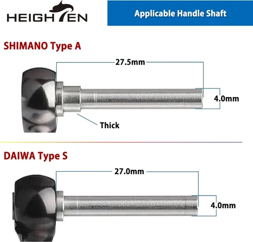 Miniatura 5 de HEIGHTEN 24mm Fishing Reel Handle Knob for Shimano Daiwa Baitcasting Spinning Reel Stradic Vanford Sahara FI Tranx SLX Ballistic Exceler Tatula TPE