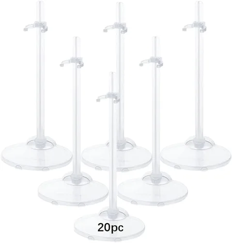 20 soportes para muñecas, soporte de exhibición de muñeca, soporte de exhibición ideal con clip de cintura ajustable para muñecas de 11 a 13 20