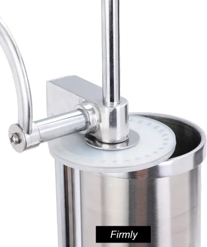 Miniatura 8 de Accesorio para embutir, máquina vertical de cocina de llenado de carne casera de acero inoxidable, 8 tubos de relleno (1,5 lb vertical)