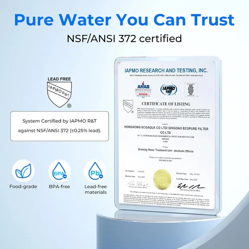 Miniatura 7 de Waterdrop UA-5Y 𝟓 𝐀ños Sistema de Filtro de Agua para Debajo del Fregadero, Ultra Larga Vida, Reduce Plomo, Cloro, Mal Sabor y Olor, Filtro de Agua