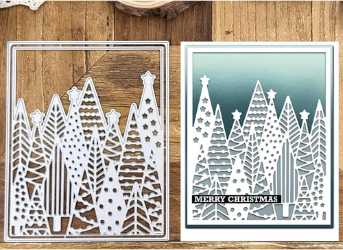 Miniatura 15 de Lapoo Troquel de corte de metal de Navidad para álbumes de recortes, marco de fondos 3D, troqueles de corte, bricolaje, álbum, decoración