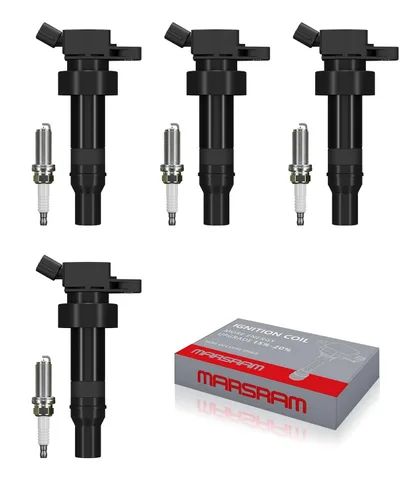 Miniatura 37 de Marsram Paquete de bobinas de encendido UF247 y bujía de iridio doble 4503 compatible con Toyota 2000-2008 Corolla 2000-2005 MR2 Spyder Celica