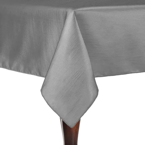 Miniatura 21 de Ultimate Textile - Paquete de 2 manteles cuadrados reversibles Shantung Satin - Majestic - Mantel cuadrado de 60 x 60 pulgadas, color azul pizarra