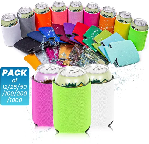 Miniatura 6 de QualityPerfection Fundas enfriadoras de latas de cerveza (25) de espuma, portavasos de 12 oz para sublimación personalizada HTV, vinilo, bricolaje