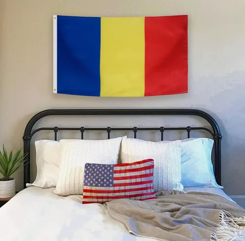 Miniatura 5 de DANF Bandera de Rumania de 3 x 5 pies de poliéster grueso, resistente a la decoloración, ojales de latón, cabecera de lona, banderas nacionales