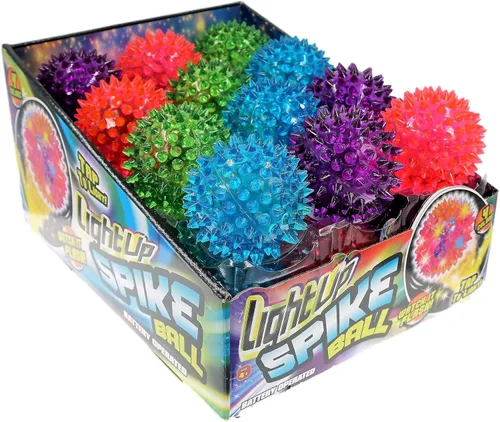 Miniatura 8 de JA-RU Pelotas puntiagudas iluminadas para niños (paquete de 24) – Pelotas hinchables iluminadas, juguetes antiestrés con puntas para aliviar