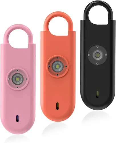 Miniatura 15 de Fauxomor Alarma de Seguridad Personal de 140dB para Mujeres, Paquete de 9 Alarmas de Protección Seguras Llavero con Luz Estroboscópica y Aviso