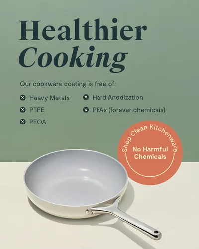 Miniatura 4 de Caraway - Mini sartén antiadherente de cerámica (1.05 qt, 8") - no tóxico, sin PTFE ni ácido perfluorooctanoico (PFOA), apta para horno y compatible