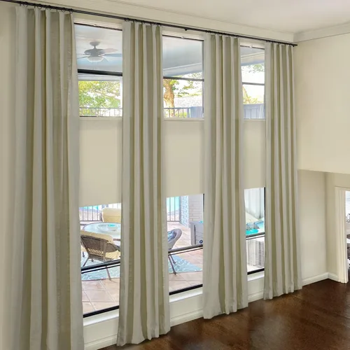 Miniatura 21 de ChadMade Cortinas de lino de 216 pulgadas de largo, 2 paneles de 52 pulgadas de ancho x 216 pulgadas de largo, color gris carbón, bolsillo para # 16