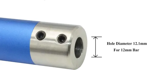 Miniatura 3 de Mango intercambiable de aleación de aluminio azul con apertura de 0.472 in para herramienta de torneado de madera de carburo DT, herramienta