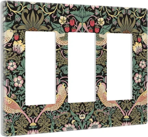 Miniatura 170 de Placa Decorativa de Pared Beige Boho de Mediados de Siglo Sol Abstracto 1-Gang Retro Años 70 Arte Geométrico Moderno con Arco Eléctrico Interruptor