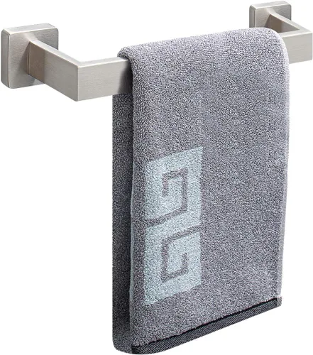 Miniatura 24 de NearMoon - Barra de toallas, accesorios de baño de acero inoxidable premium cuadrado de espesor para toalla de ducha para baño, soporte de toalla