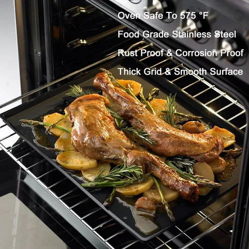 Miniatura 5 de Rejilla de horno W10256908 mejorada de 61 cm x 40 cm para piezas de estufa y horno Whirlpool Reemplaza W10138079, W10179196, 3195710 estante