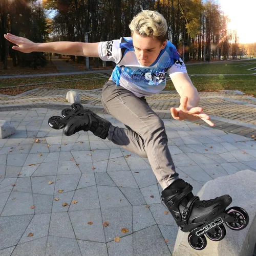 Miniatura 7 de Patín en línea para adultos - COSMOID Patines de alta performance con cuchillas para mujeres y hombres, marco de metal de 3 ruedas de 110mm