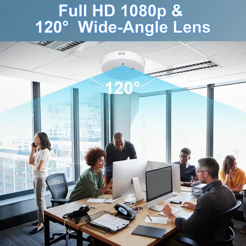 Miniatura 3 de UYIKOO Cámara oculta Detector de humo Video Cámara pequeña 1080P HD Cámara inalámbrica WiFi con visión nocturna y detección de movimiento Cámara