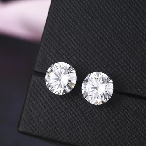 Miniatura 2 de Aretes de plata de ley chapados en platino hechos con cristales austriacos