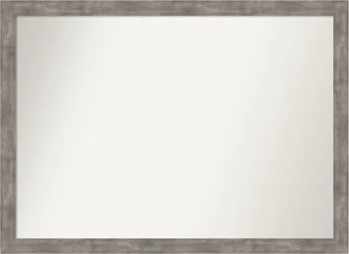 Miniatura 33 de Amanti Art Silver Bathroom Mirror for Over Sink, 24x49 Custom Made Marred Pewter Rectangle Vanity Mirror, Oversize Casual Wood Frame, Hangs Estaño
