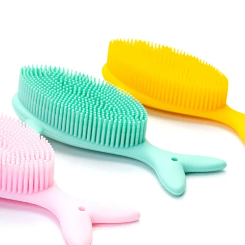 Miniatura 4 de Cepillo sensorial prémium para niños o autismo, limpiador corporal de silicona suave, 2 en 1, cepillos sensoriales para terapia ocupacional, esponja