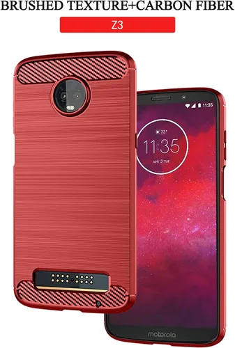 Miniatura 5 de Asuwish Funda protectora para Moto Z3 / Z3 Play con protector de pantalla de vidrio templado y delgada y suave TPU accesorios de celda protectora