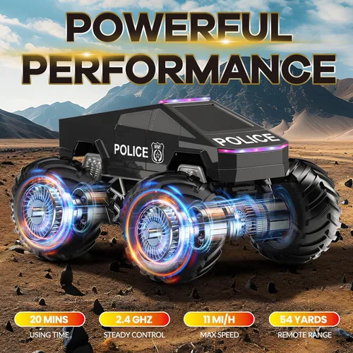 Miniatura 2 de Auto de Control Remoto Cyber Camión RC Juguete, 1:16 2.4GHz 4WD Todoterreno Anfibio Impermeable Camión Monstruo para Todo Terreno, Regalos