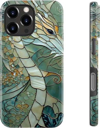 Miniatura 45 de LUHOURI Funda para iPhone 12 Mini, compatible con carga inalámbrica, doble capa, interior de silicona suave + carcasa exterior dura, bonito diseño