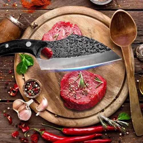 Miniatura 2 de Cuchillo de carnicero forjado de 6 pulgadas, cuchillo de carnicero forjado a mano para carne, cortador de verduras, cortador de verduras al aire