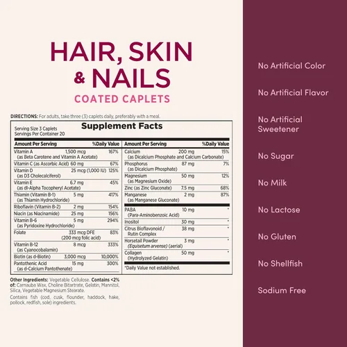 Miniatura 5 de Nature's Bounty Hair, Skin and Nails, 60 cápsulas, 5400110016, paquete de de 1, 1, 1
