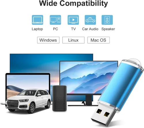 Miniatura 6 de RAOYI Paquete de 10 unidades 2G 2GB USB Flash Drive USB 2.0 Memory Stick Pulgar Drive Pen Drive Azul Azul 10 piezas