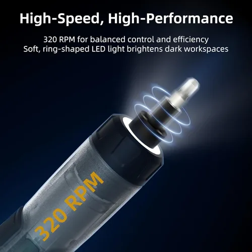 Miniatura 4 de Kit de destornillador eléctrico, iFu - Destornillador de potencia inalámbrico recargable con luz LED y 12 puntas magnéticas, juego de destornillador