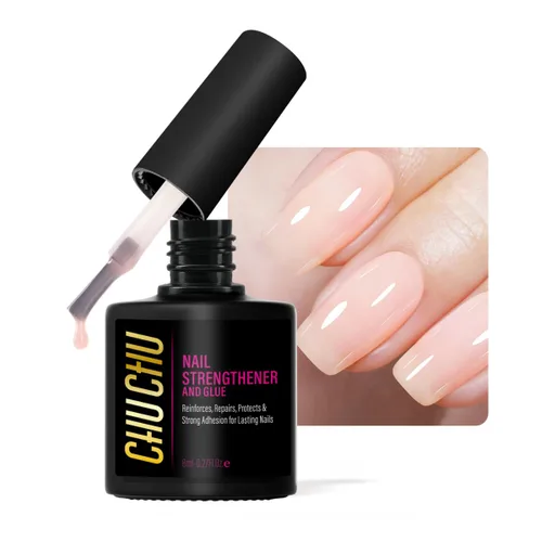 Miniatura 8 de CHUCHU Fortalecedor de uñas y reparación para mujeres: endurecedor extra fuerte blanco lechoso y tratamiento de crecimiento para pelar uñas finas
