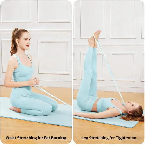 Miniatura 8 de Figure 8 Resistance Band, Arm Back Shoulder Exercise Elastic Rope Stretch Fitness Band, Foot, Leg, Hand Stretcher, Arm Exerciser for Yoga Pilates