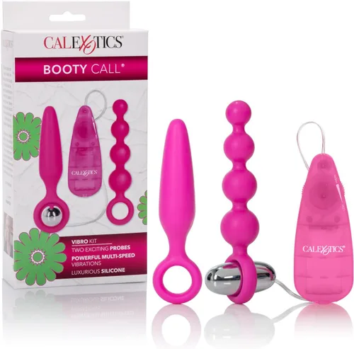 California Exotic Novelties Booty Call Booty Vibro Kits, color rosa Rosado