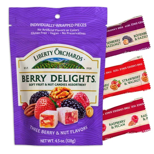 Miniatura 6 de Liberty Orchards, Aplets & Cotlets - Dulce Lokum de Applet y Albaricoque - Delicia Turca Vegana 4.5oz