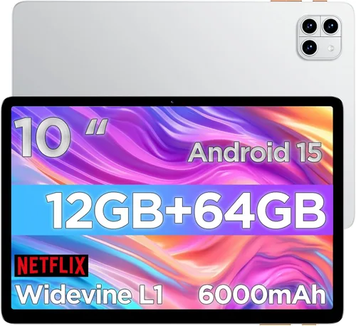 Tableta Android, tabletas de computadora, tableta Android 15 de 10.1 pulgadas con procesador Octa-core RAM 12 GB ROM 64 GB (hasta 2 TB), resolución