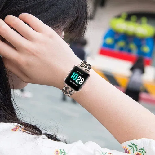 Miniatura 6 de ViCRiOR Bandas compatibles con ID205L Smart Watch, 0.79 pulgadas de liberación rápida de silicona suave sin decoloración, patrón impreso floral
